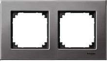 Рамка универсальная Schneider Electric Merten M-Elegance 2-м. металл серый родий  картинка